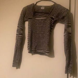 Black and white striped cutie long sleeve